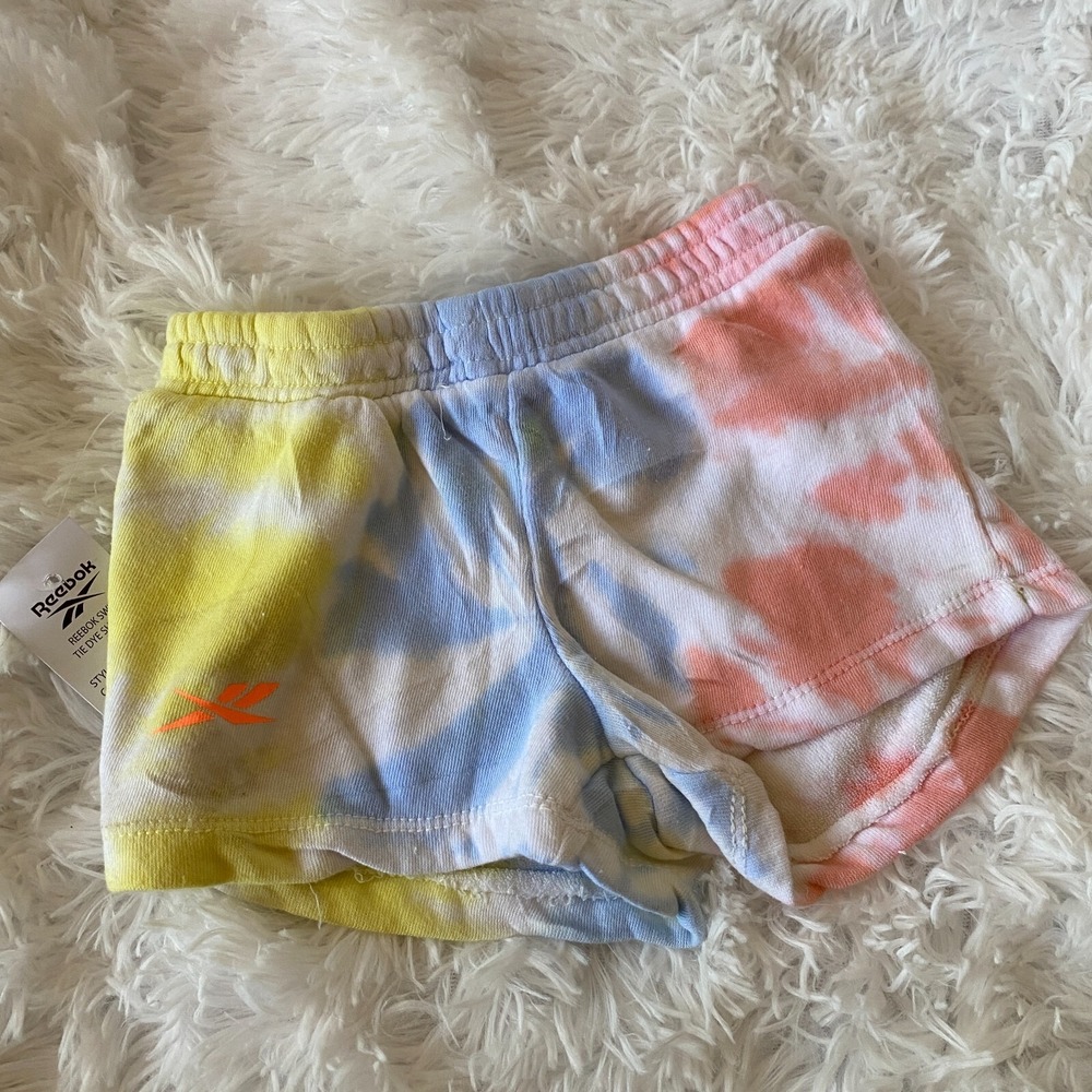 Reebok Casual Shorts Toddlers Size 3T Tie Dye NWT Elastic Waist